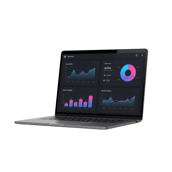 Dashboard en un portátil
